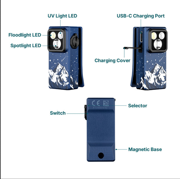 Oclip Ultra clip- on EDC light